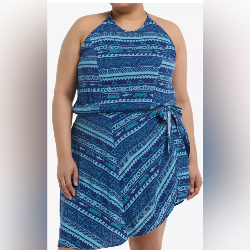 NWT Her Universe JAWS 50th Anniversary Romper with cover up size Large 1X 4X 2X